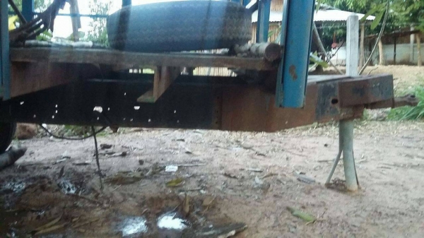 เทลเลอร์ลากอ้อย 6 ล้อ เหล็กแข็งแรงมาก  กว้าง 2 เมตรยาว 320