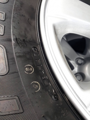 ล้อแม็กป้ายแดง Blue Power 1.9 ขอบ 16 พร้อมยางบริดโตน 245/70/16 ปลายปี 17