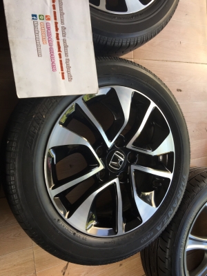 ล้อแม็ก civic fb mc 16" สภาพเดิมๆ ติดยางบริดโตน 205/55/16 ปี 14