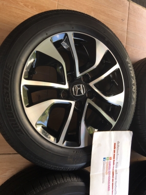 ล้อแม็ก civic fb mc 16" สภาพเดิมๆ ติดยางบริดโตน 205/55/16 ปี 14