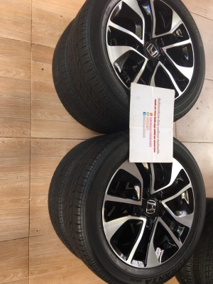 ล้อแม็ก civic fb mc 16" สภาพเดิมๆ ติดยางบริดโตน 205/55/16 ปี 14