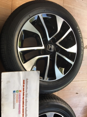 ล้อแม็ก civic fb mc 16" สภาพเดิมๆ ติดยางบริดโตน 205/55/16 ปี 14