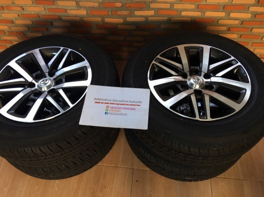 ล้อแม็กติดรถป้ายแดง All new Fortuner ขอบ 18 พร้อมยางบริดโตน 265/60/18 สัปดาห์ที่ 39/17 ล้อแม็กติดรถป้ายแดง All new Fortuner ขอบ 18 พร้อมยางบริดโตน 265/60/18 สัปดาห์ที่ 39/17