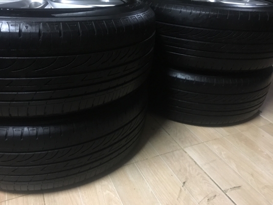 ล้อแม็ก nissan juke 17" 5 รู 114.3 ยาง bridgestone turanza gr-90 215/55r17 ปี 14
