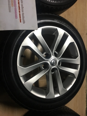 ล้อแม็ก nissan juke 17" 5 รู 114.3 ยาง bridgestone turanza gr-90 215/55r17 ปี 14