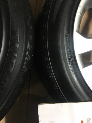 ล้อแม็ก nissan juke 17" 5 รู 114.3 ยาง bridgestone turanza gr-90 215/55r17 ปี 14