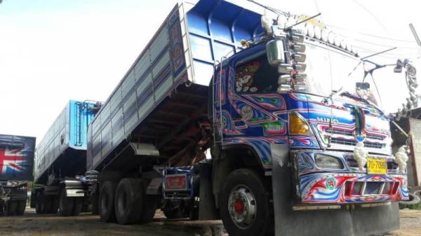 ขาย HINO 380 พ่วงแม่ลูก กระบะเนียมดั๊ม รถปี 55