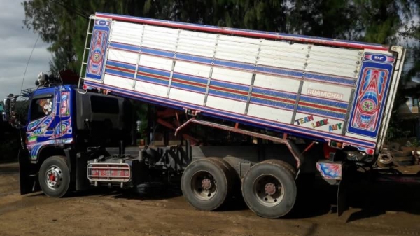 ขาย HINO 380 พ่วงแม่ลูก กระบะเนียมดั๊ม รถปี 55