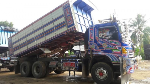 ขาย HINO 380 พ่วงแม่ลูก กระบะเนียมดั๊ม รถปี 55