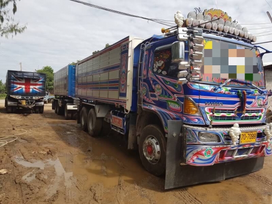 ขาย HINO 380 พ่วงแม่ลูก กระบะเนียมดั๊ม รถปี 55