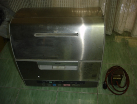 ขายเครื่องล้างจานโตชิบ้ารุ่น DWS-70DY ไฟ100V พร้อมหม้อแปลง ไฟ220vเป็นไฟ100V