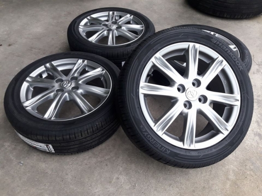 ขายล้อแม็ก vios 16"&times;6" et51 4รู100 พร้อมยางใหม่ปี17 สนใจติดต่อร้าน ก.เจริญการยางครับ 081-3747940