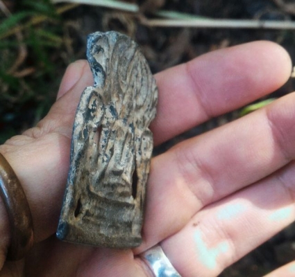 พระปรุหนัง เนื้อชินตะกั่ว หรือพระโมคคัลลาน์ คราบเก่าเดิม น่าสะสม