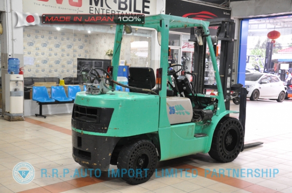 ขายรถโฟล์คลิฟท์มือสอง MITSUBISHI รุ่น FG35A-50239 นำเข้าจากประเทศญี่ปุ่น 100\% ไม่เคยใช้งานในไทย
