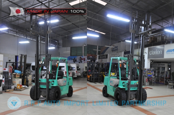 ขายรถโฟล์คลิฟท์มือสอง MITSUBISHI รุ่น FG35A-50239 นำเข้าจากประเทศญี่ปุ่น 100\% ไม่เคยใช้งานในไทย