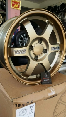 ขายล้อแม็กใหม่ Te37 15"x 7" et35 4รู100 งาน auto options สีน้ำตาล