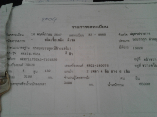 อยากขาย  หกล้อ ออกห้าง  กระบะสแตนเลส  ยาว  4.3  เมตร