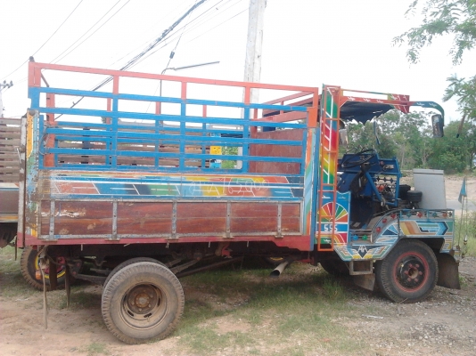 อีแต๋นดั๊ม เฟืองท้าย BU / แชชซีหน้า 6 /ยาง บางแล้วตามรูป กระบอกดั้ม 2 ตัน / เครื่อง 15 แรง (มิตซู) / กระบะดั้มยาว 3 เมตร