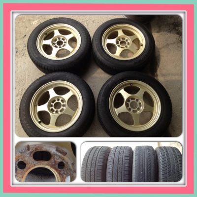 ขายแม็กมือ2 ขอบ15 Spoon (Rota) 4รู100 + ยางปี10 ราคา 7,900 บ.ถูก