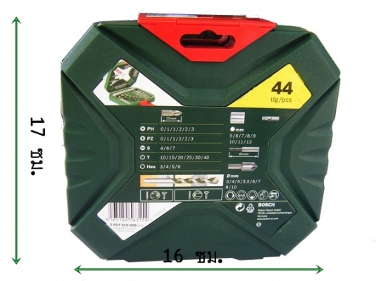 ขาย-BOSCH X44 ชุดเครื่องมือไฟฟ้า จำนวน44ชิ้น44 เช่น ดอกเจาะ เจาะกระแทก ดอกไขควง1/4" แบน แฉก หกเหลี่ยม ท็อก ลูกบล็อก1/4"