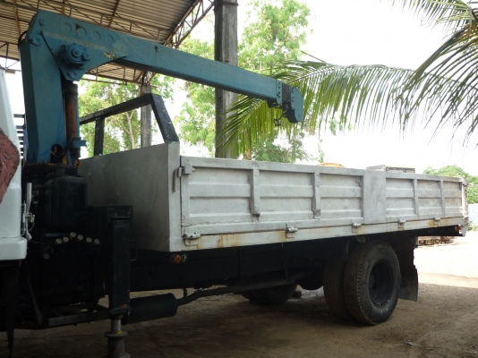รถ 6 ล้อ ISUZU ติดเครน 3 ตัน รุ่น FRR11L เลขเครื่อง 6BD1-382244 เทอร์โบ เลขตัวรถ FRR11L-3470466  กระบะยาว 5.50 เมตร