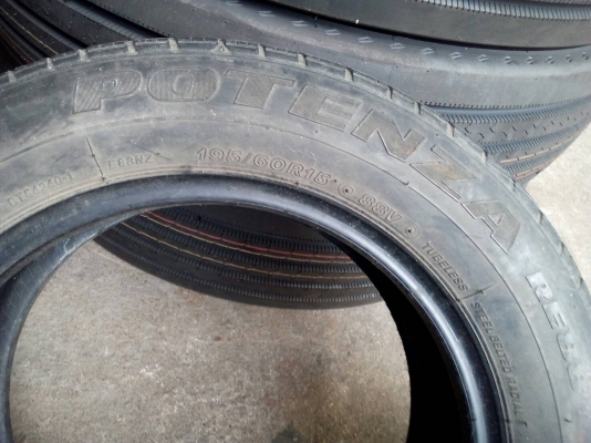195/60R15 BRIDGESTONE POTENZA RE-88 ชุด 4 เส้น tel. 081-427-3941