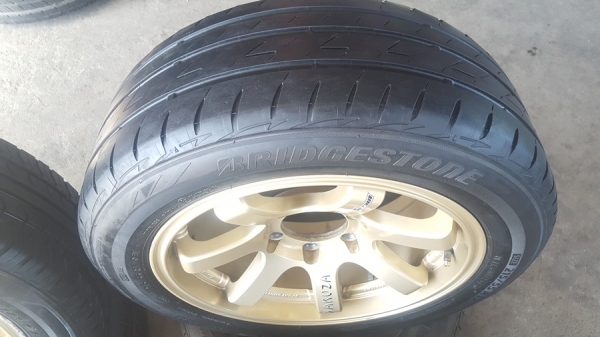 ล้อมือ2 RX7 ขอบ17 หน้า7.5 ยาง215/55/17  4 ล้อ