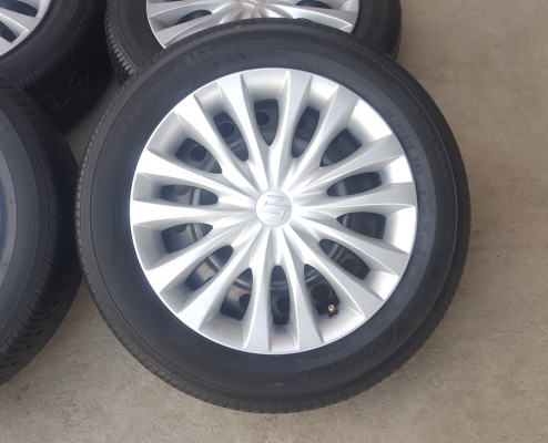 ขายล้อกะทะSUKUKI Swift ขอบ15 พร้อมยาง 4 ล้อ