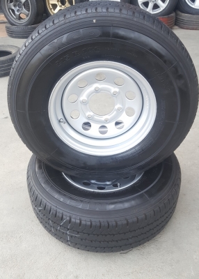 ล้อกะทะผ่าใหม่ขอบ14 ยาง215R14 XCD ปี 15  2 ล้อ