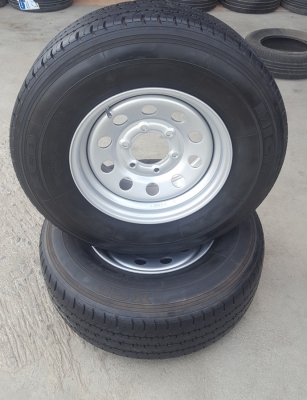 ล้อกะทะผ่าใหม่ขอบ15 ยาง215R14 XCD ปี 16  2 ล้อ