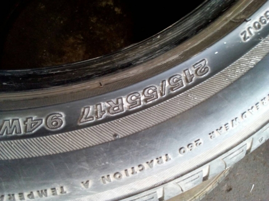215/55R17 BRIDGESTONE TURANZA GR-90 ปี14 ชุด 4 เส้น โทร.0814273941