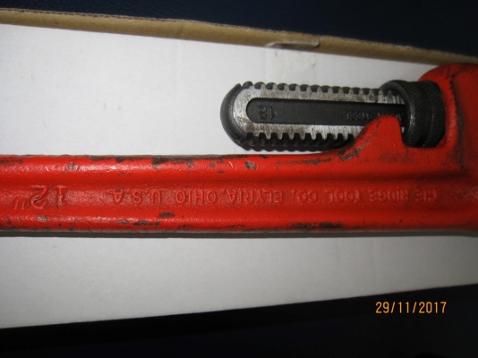 ประแจจับแป๊บ ขาเดี่ยว Ridgid Made in USA. ของแท้แน่นอน สภาพดีมาก