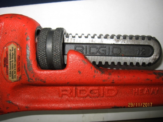 ประแจจับแป๊บ ขาเดี่ยว Ridgid Made in USA. ของแท้แน่นอน สภาพดีมาก