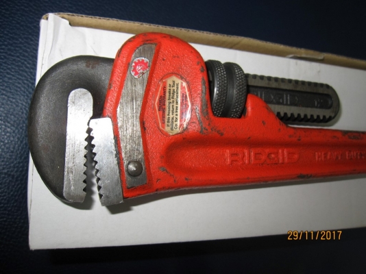 ประแจจับแป๊บ ขาเดี่ยว Ridgid Made in USA. ของแท้แน่นอน สภาพดีมาก