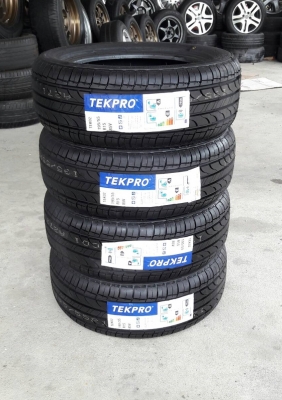 ล้อใหม่YACHIYODA ขอบ15 หน้าเงาคลิปฟ้า 4รู100-114  พร้อมยางใหม่ 4 ล้อ