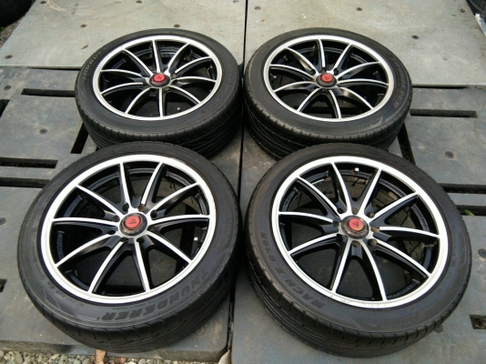 ขายแม็กLENSO SAMURAI 4รู100/114 พร้อมยาง205/45R16ทันเดอร์เลอร์ ปลายปี14 ดอกยางสวย จำนวน 1 ชุด