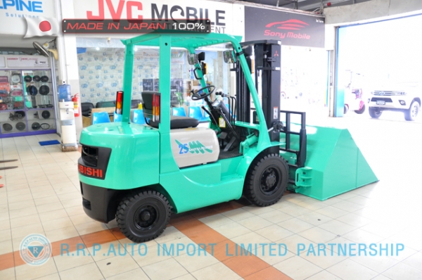 ขายรถโฟล์คลิฟท์มือสอง MITSUBISHI รุ่น KFG25-55065 นำเข้าจากประเทศญี่ปุ่น 100\% ไม่เคยใช้งานในไทย