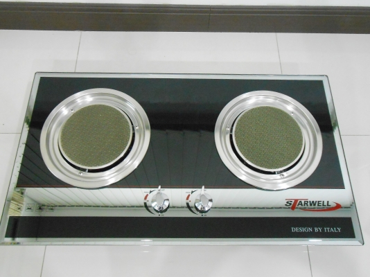 เตาแก๊ส อินฟาเรด Starwell หน้ากระจกนิรภัย 2หัว มีหัวแก๊ส ของใหม่ พร้อมใช้งาน เตาแก๊ส อินฟาเรด Starwell หน้ากระจกนิรภัย 2หัว มีหัวแก๊ส ของใหม่ พร้อมใช้งาน