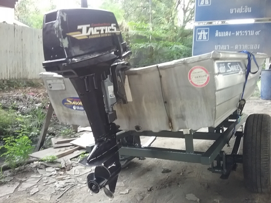 ขายเรืออลู SAVAGE 12ฟุต+เทเลอ +เครื่องSUZUKI9.9+ถังน้ำมัน