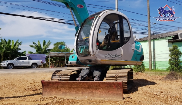 รถแบ็คโฮ KOBELCO SK60 Mark V Super พร้อมผานหน้า เก่าญี่ปุ่นยังไม่ผ่านการใช้งานในไทย