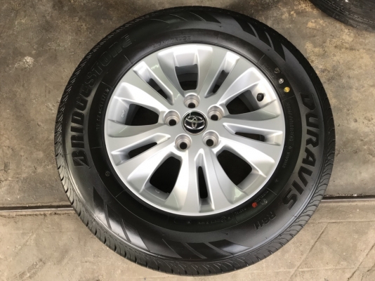 ล้อแม็กป้ายแดง Toyota Revo ขอบ 16 ใหม่ยกห้าง พร้อมยางป้ายแดง 215-70-16 Britgestone ปลายปี 17