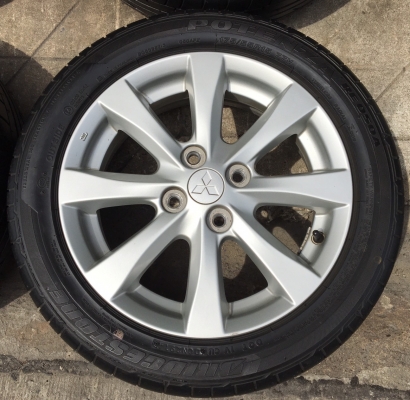 ล้อแม็ก Mitsu Mirage ขอบ 15 พร้อมยาง Bridgestone 175-55-15 ปี 14