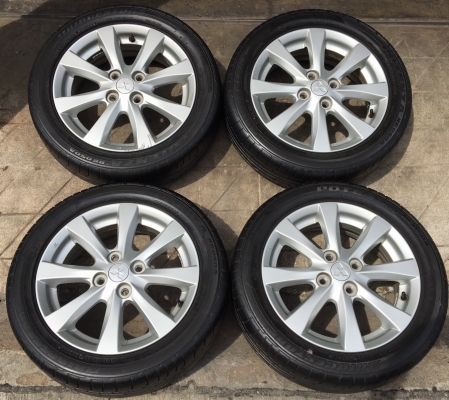 ล้อแม็ก Mitsu Mirage ขอบ 15 พร้อมยาง Bridgestone 175-55-15 ปี 14