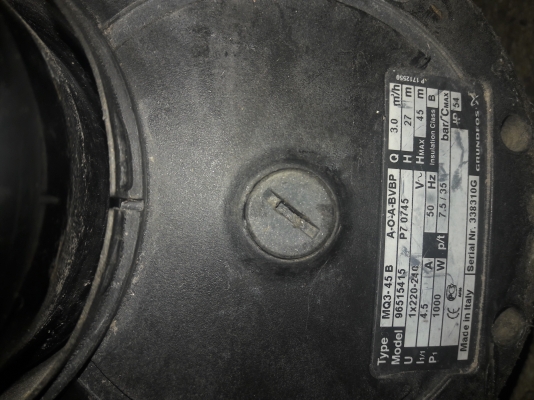 ขาย !! ปั้มน้ำกุนด์ฟรอสแรงดันสูง.ขนาด1000w.220v.สภาพพร้อมใช้