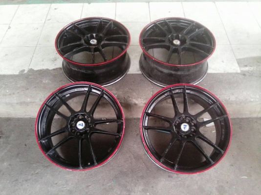 ล้อแม็กขอบ18นิ้ว5รู100/114 ชุดนี้ ราคา 6500 บาท