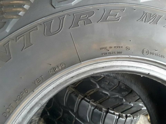 ยาง 33 นิ้ว Kumho MT 33-12.5-15 สิ้นปี12 สวยๆ 1ชุด