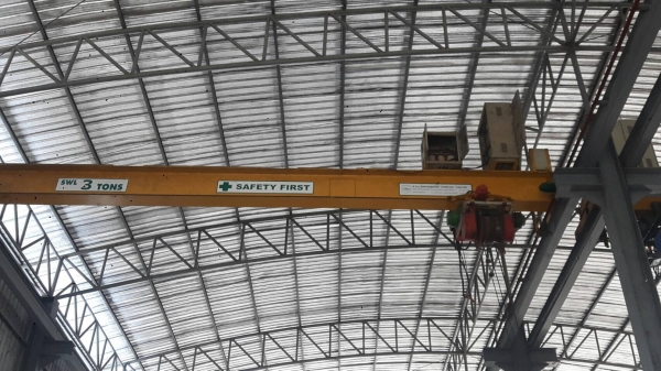 โอเวอร์เฮดเครน พร้อมรอก 3 ตันพร้อมรางเครน 60 เมตร,แม่เหล็กขนาด110ซม,ขนาด90ซม