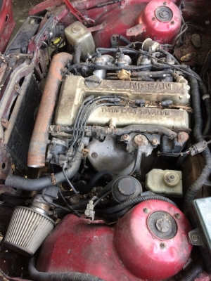 แยกชิ้นส่วนรถBMW E30.  เครื่องSR20  ฝาบอร์น