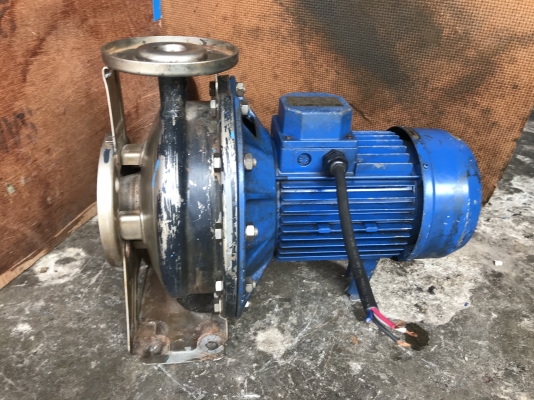 ขายปั้มน้ำหอยโข่งหัวสแตนเลส Ebara 4HP. 380V รุ่นใบพัดใหญ่ส่งน้ำไกล ขนาดเข้า 2นิ้ว ออก 1.2นิ้ว สภาพสวยเดิมๆ พร้อมใช้งาน