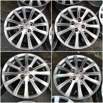 แม็ก Toyota New Vios ขอบ 15-4-100 สภาพสวยเดิม ไม่คดไม่ดุ้ง  ราคา 4 วง 4,000 บาท